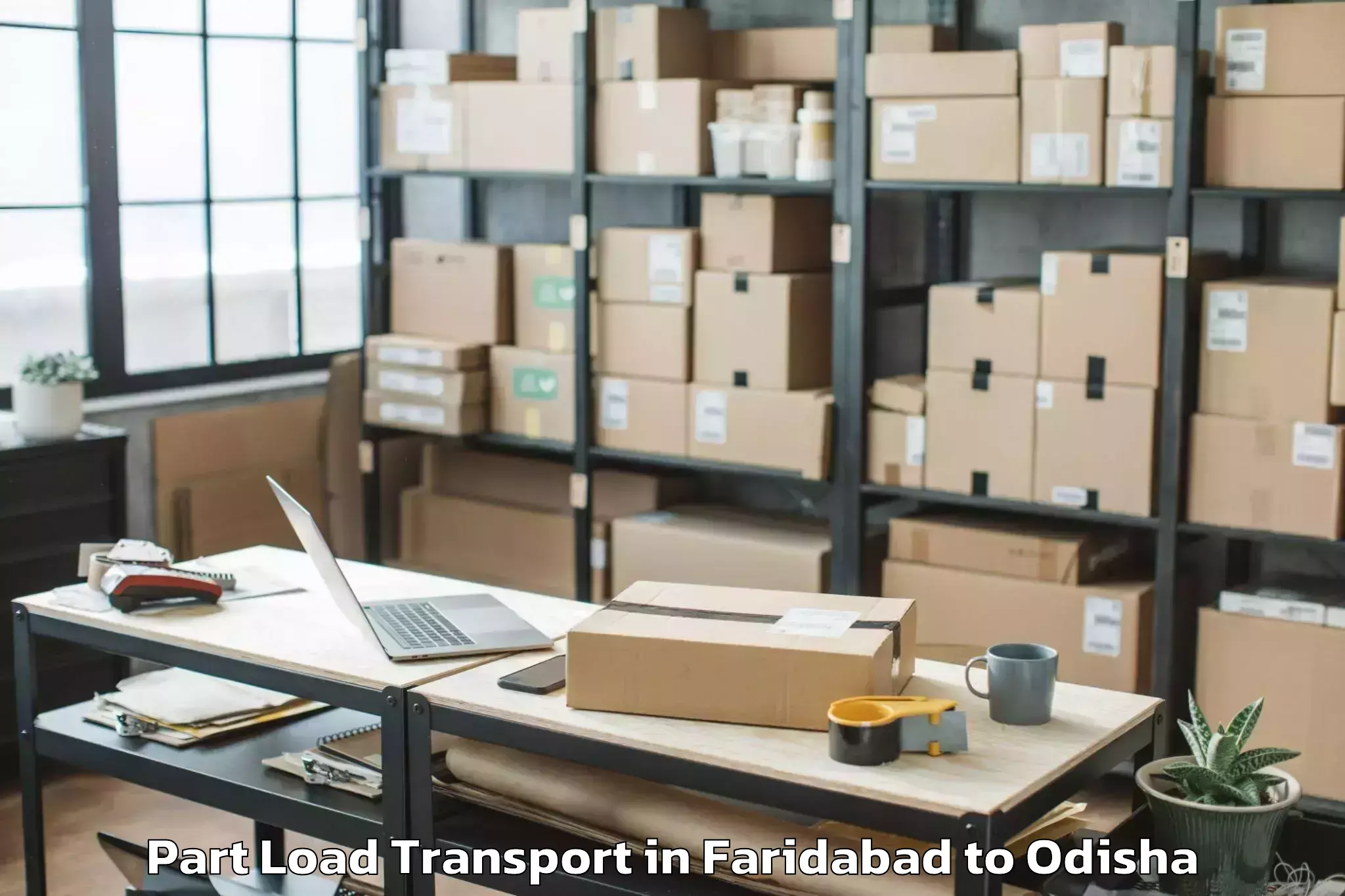 Book Faridabad to Bhubaneswar M Corp Part Load Transport Online